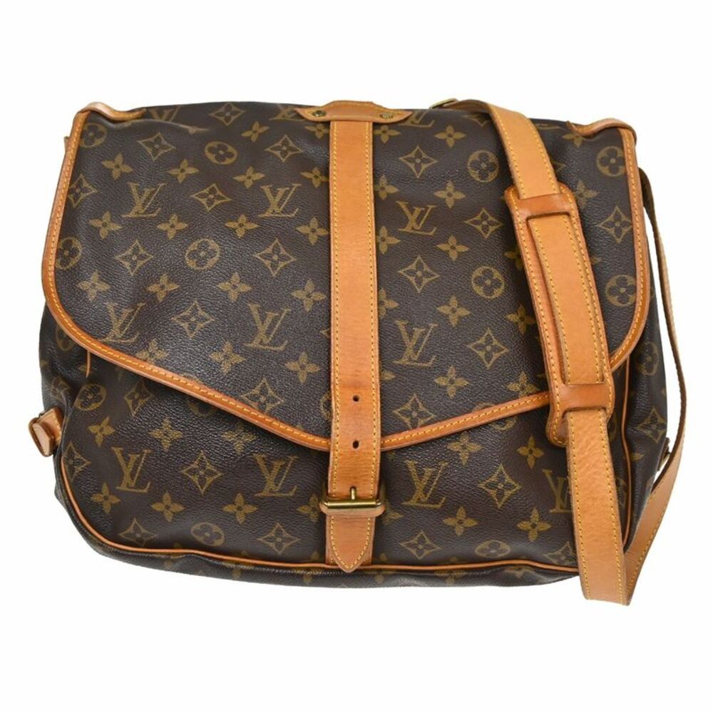 Louis Vuitton Saumur Monogram Canvas Brown Canvas Shoulder Bag Bag